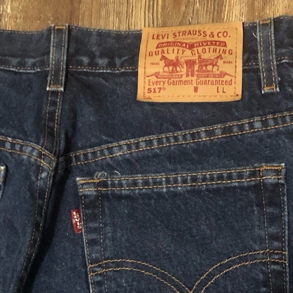 Vintage Levi's 517 Jeans Women's 9 Bootcut Slim Fit Dark Wash Y2K High Rise - Picture 5 of 6